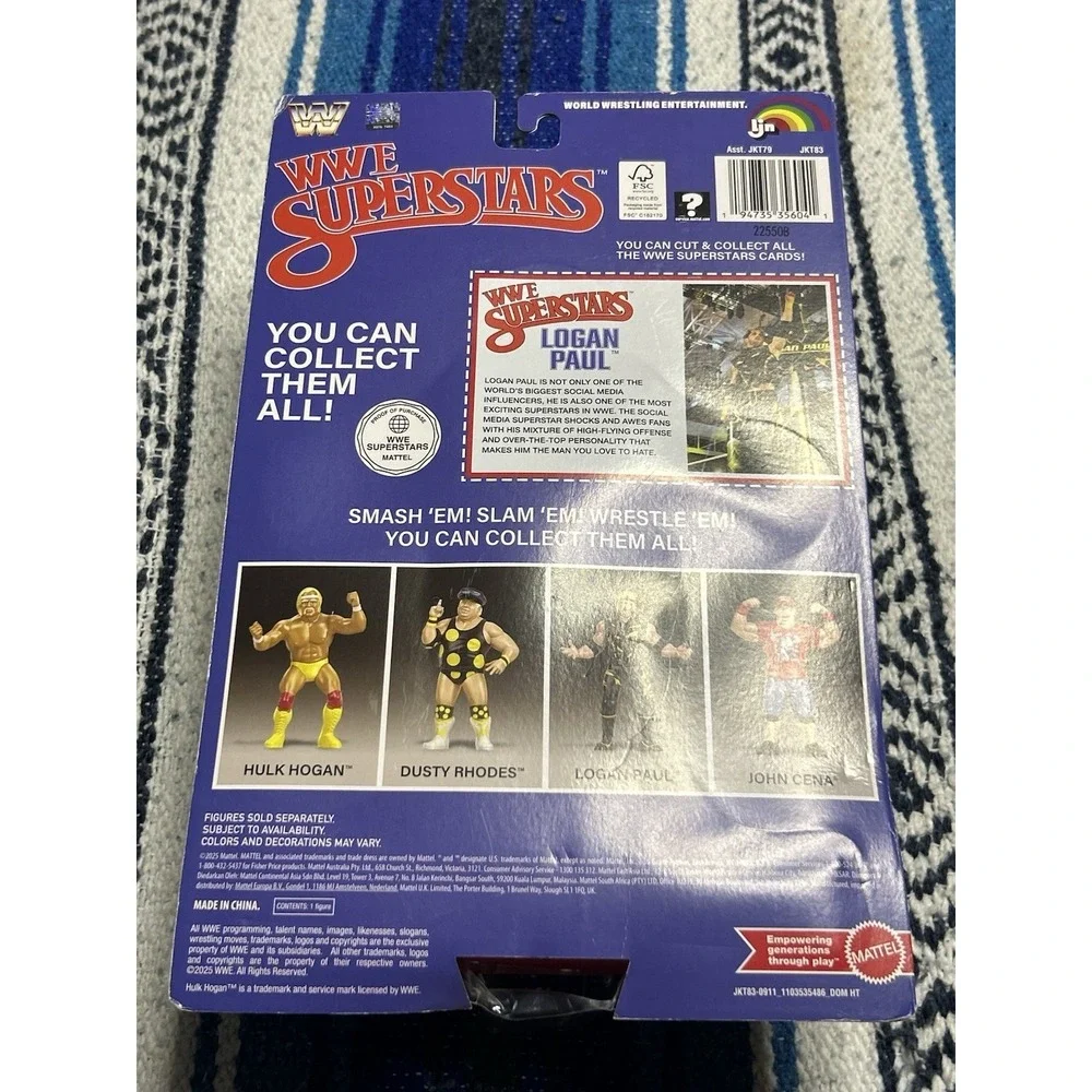 WWE Logan Paul LJN Superstars New Chase WWF Mattel Series 1 Black Card
